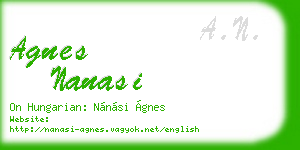 agnes nanasi business card